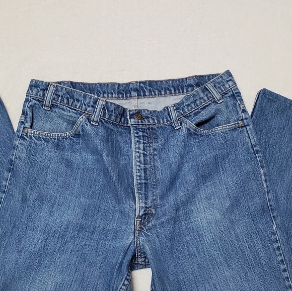 VINTAGE 70s Levi's 646 Orange Tab High Rise Cropped Flare Bell Bottom Jeans - Picture 4 of 12